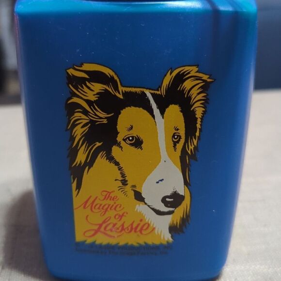 1980 the magic of Lassie lunchbox thermos & realistic fur model - Picture 3 of 9